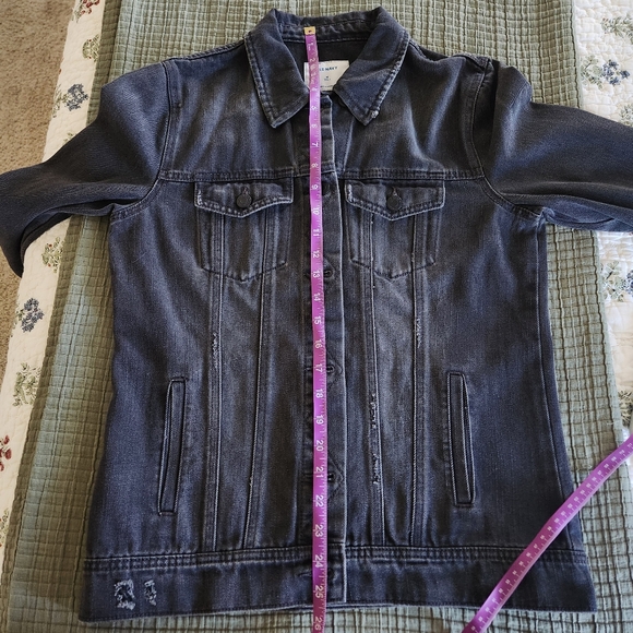 Old Navy Black Jean Jacket Medium Tall NWOT - Picture 6 of 7